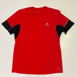 Men’s Solomon Running Shirt - Red/black color block - Medium